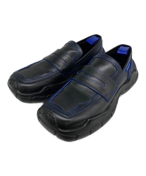 ZARA（ザラ）ZARA (ザラ) ADER error (アーダーエラー) スクエアローファー ブラック サイズ:38/24.5の古着・服飾アイテム