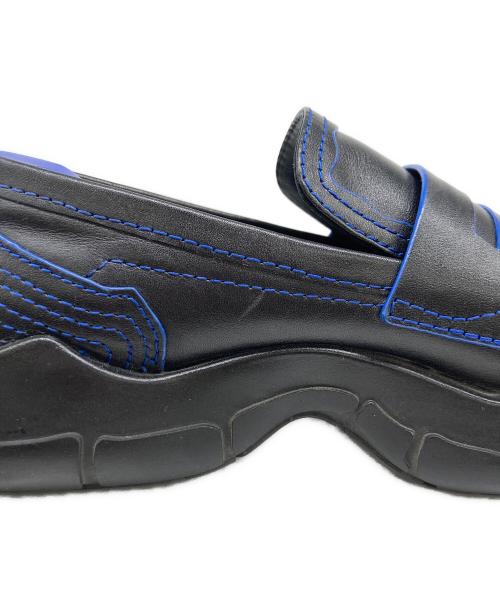 ZARA（ザラ）ZARA (ザラ) ADER error (アーダーエラー) スクエアローファー ブラック サイズ:38/24.5の古着・服飾アイテム