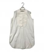 KEINA RITAケイナ リタ）の古着「Band Collar Shirt/バンドカラーシャツ」｜ホワイト