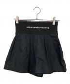 ALEXANDER WANGアレキサンダー・ワン）の古着「ウエストロゴショートパンツ」｜ブラック