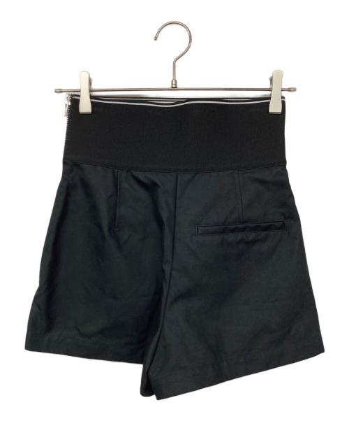 ALEXANDER WANG（アレキサンダー・ワン）ALEXANDER WANG (アレキサンダーワン) ウエストロゴショートパンツ ブラック サイズ:2の古着・服飾アイテム