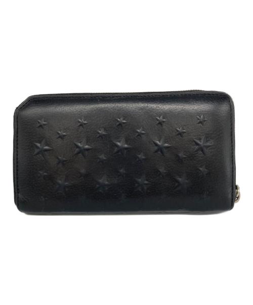 JIMMY CHOO（ジミーチュウ）JIMMY CHOO (ジミーチュウ) ラウンドファスナー財布 ブラックの古着・服飾アイテム