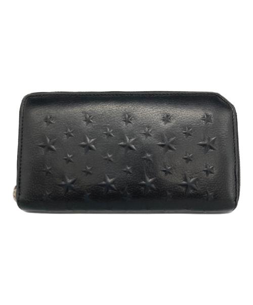 JIMMY CHOO（ジミーチュウ）JIMMY CHOO (ジミーチュウ) ラウンドファスナー財布 ブラックの古着・服飾アイテム