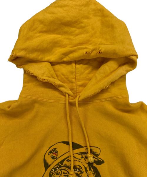 BOWWOW（バウワウ）BOWWOW (バウワウ) USMC BULLDOG HOODIE イエロー サイズ:XXLの古着・服飾アイテム
