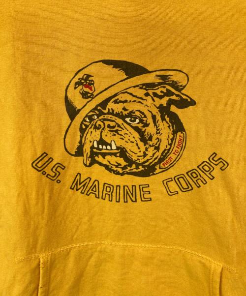 BOWWOW（バウワウ）BOWWOW (バウワウ) USMC BULLDOG HOODIE イエロー サイズ:XXLの古着・服飾アイテム