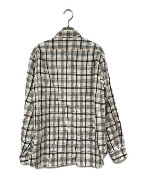 MARGARET HOWELL（マーガレットハウエル）MARGARET HOWELL (マーガレットハウエル) リネンチェックシャツ ホワイト サイズ:Mの古着・服飾アイテム