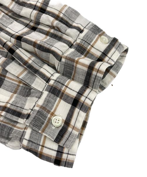 MARGARET HOWELL（マーガレットハウエル）MARGARET HOWELL (マーガレットハウエル) リネンチェックシャツ ホワイト サイズ:Mの古着・服飾アイテム