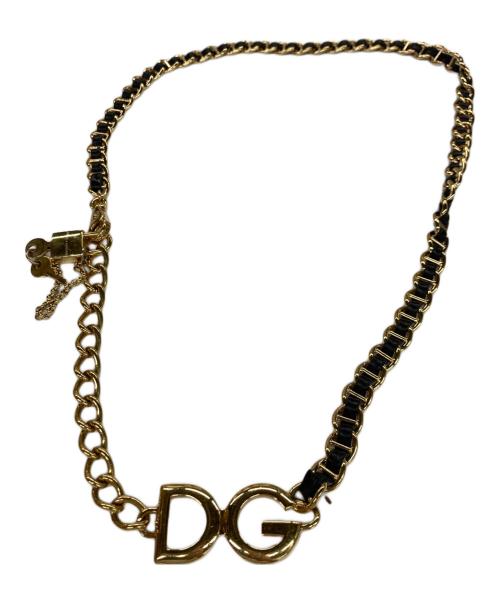 DOLCE & GABBANA（ドルチェ＆ガッバーナ）DOLCE & GABBANA (ドルチェ＆ガッバーナ) チェーンベルト ゴールド×ブラックの古着・服飾アイテム