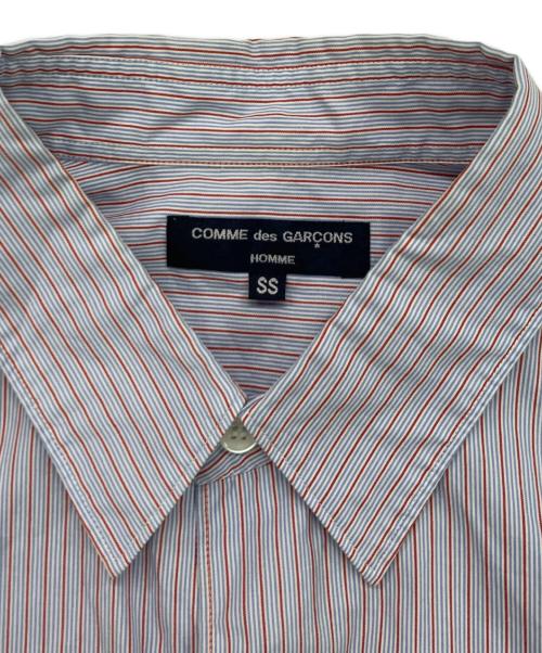 COMME des GARCONS HOMME（コムデギャルソン オム）COMME des GARCONS HOMME (コムデギャルソン オム) ストライプシャツ レッド×ブルー サイズ:SSの古着・服飾アイテム