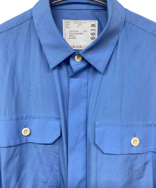 sacai（サカイ）sacai (サカイ) Thomas Mason Cotton Poplin x Suiting Dress グレー×ブルー サイズ:4の古着・服飾アイテム