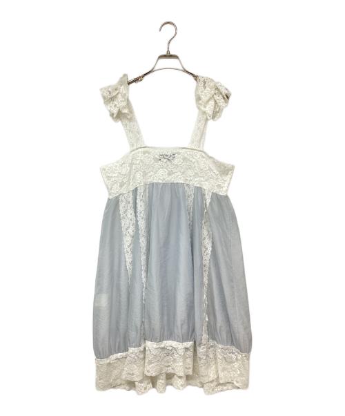 MIYAO（ミヤオ）MIYAO (ミヤオ) レースキャミソールブラウス ブルー サイズ:oneの古着・服飾アイテム