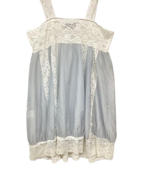 MIYAO（ミヤオ）MIYAO (ミヤオ) レースキャミソールブラウス ブルー サイズ:oneの古着・服飾アイテム