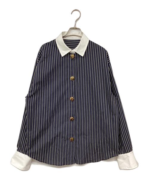 Bibiy.（ビビィ）Bibiy. (ビビィ) SADIE SHIRT ネイビー サイズ:Ｆの古着・服飾アイテム