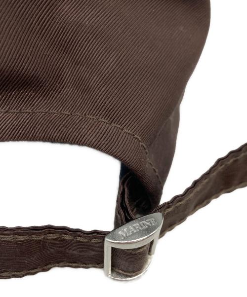 MARINE SERRE（マリーンセル）MARINE SERRE (マリーンセル) ロゴキャップ ブラウンの古着・服飾アイテム