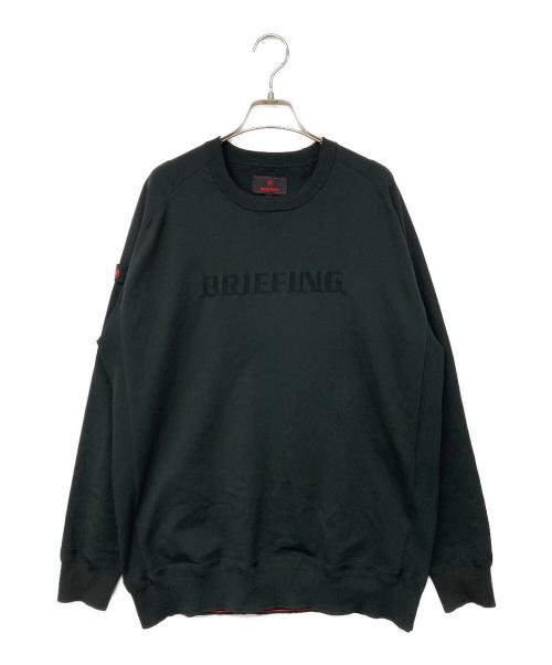 BRIEFING（ブリーフィング）BRIEFING (ブリーフィング) GOLF MS WR CREW NECK KNIT/ゴルフウェア ブラック サイズ:XLの古着・服飾アイテム