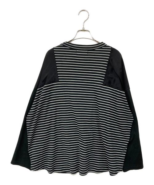 elephant TRIBAL fabrics（エレファントトライバルファブリックス）elephant TRIBAL fabrics (エレファントトライバルファブリックス) 切替ボーダーカットソー ホワイト×ブラック サイズ:Ｆの古着・服飾アイテム