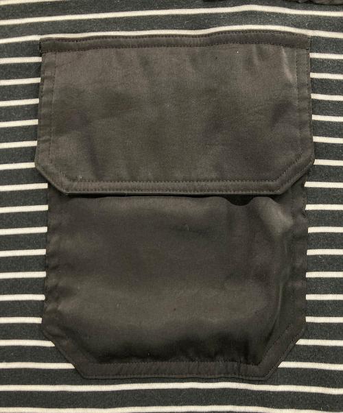 elephant TRIBAL fabrics（エレファントトライバルファブリックス）elephant TRIBAL fabrics (エレファントトライバルファブリックス) 切替ボーダーカットソー ホワイト×ブラック サイズ:Ｆの古着・服飾アイテム