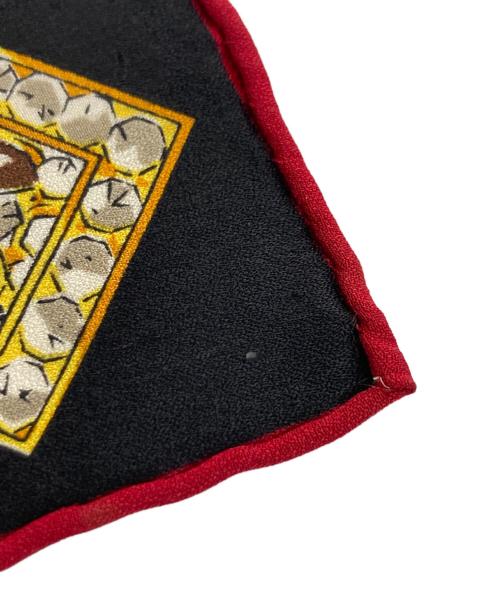 murt de cartier（マストドゥカルティエ）murt de cartier (マストドゥカルティエ) シルクスカーフ イエロー×ブラックの古着・服飾アイテム