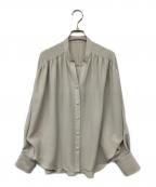 ADOREアドーア）の古着「ライトジョーゼットギャザーブラウス」｜ベージュ