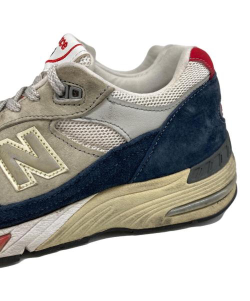NEW BALANCE（ニューバランス）NEW BALANCE (ニューバランス) Grey Navy Red グレー サイズ:UK7 1/2の古着・服飾アイテム