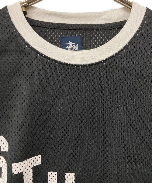 stussy（ステューシー）stussy (ステューシー) メッシュロゴL/STシャツ ブラック サイズ:Mの古着・服飾アイテム