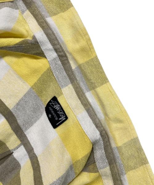stussy（ステューシー）stussy (ステューシー) ネルチェックシャツ イエロー サイズ:Mの古着・服飾アイテム