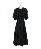 Snidelスナイデル）の古着「ブラウスワンピース」｜ブラック