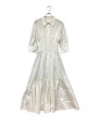 FRAY IDフレイ アイディー）の古着「ランダムティアードシャツワンピース」｜ホワイト