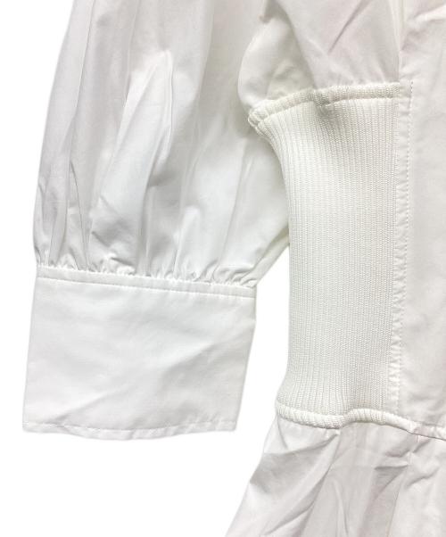 FRAY ID（フレイ アイディー）FRAY ID (フレイ アイディー) ランダムティアードシャツワンピース ホワイトの古着・服飾アイテム