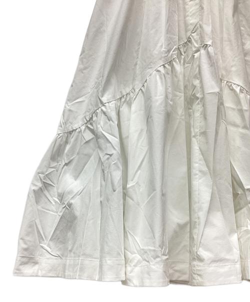 FRAY ID（フレイ アイディー）FRAY ID (フレイ アイディー) ランダムティアードシャツワンピース ホワイトの古着・服飾アイテム