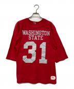 Championチャンピオン）の古着「フットボールTシャツ」｜レッド