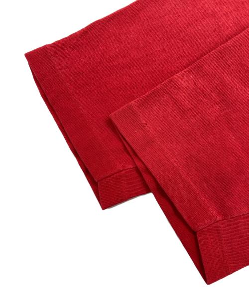 Champion（チャンピオン）Champion (チャンピオン) フットボールTシャツ レッド サイズ:Mの古着・服飾アイテム