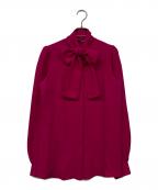 GUCCIグッチ）の古着「シルクボウタイブラウス」｜パープル