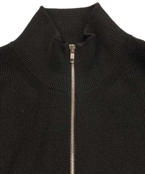 UNITED ARROWS TOKYO（ユナイテッドアローズトウキョウ）UNITED ARROWS TOKYO (ユナイテッドアローズトウキョウ) ジップアップ ドライバーズニット ブラック サイズ:Mの古着・服飾アイテム