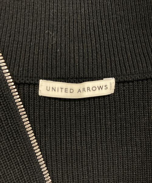 UNITED ARROWS TOKYO（ユナイテッドアローズトウキョウ）UNITED ARROWS TOKYO (ユナイテッドアローズトウキョウ) ジップアップ ドライバーズニット ブラック サイズ:Mの古着・服飾アイテム