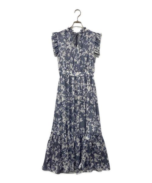 FRAY ID（フレイ アイディー）FRAY ID (フレイ アイディー) サテン柳フレアワンピース グレーの古着・服飾アイテム