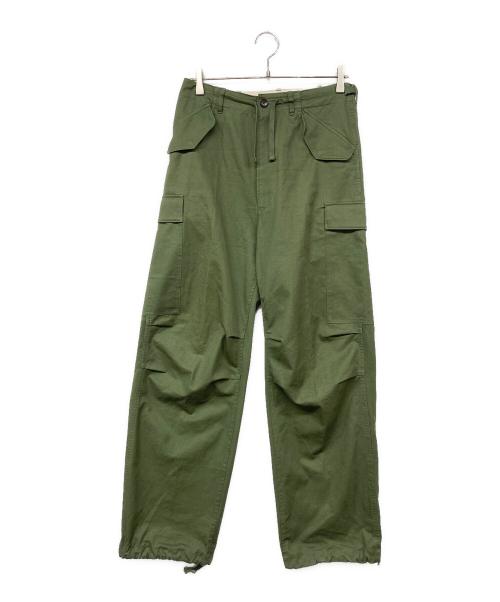 AURALEE（オーラリー）AURALEE (オーラリー) WASHED FINX TWILL FIELD PANTS/ウォッシュドフィンクスツイル フィールドパンツ  グリーン サイズ:1の古着・服飾アイテム