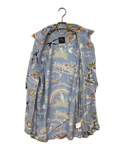 BEAUTY&YOUTH（ビューティーアンドユース）BEAUTY&YOUTH KONABAY HAWAII (コナベイ ハワイ) 【別注】＜KONABAY HAWAII （コナベイ ハワイ）＞ KAMEHAMEHA ALOHA/オープンカラーシャツ スカイブルー サイズ:Lの古着・服飾アイテム