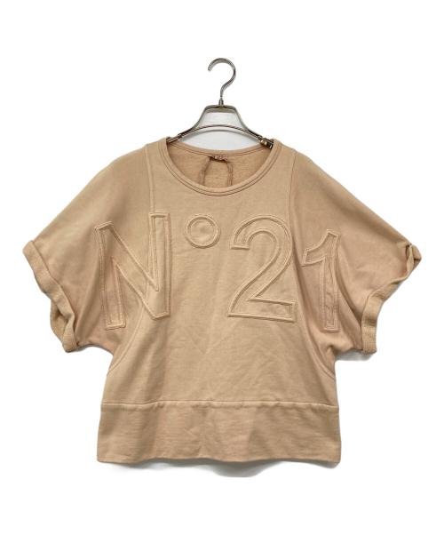 N°21（ヌメロヴェントゥーノ）N°21 (ヌメロヴェントゥーロ) 半袖スウェット ベージュ サイズ:42の古着・服飾アイテム