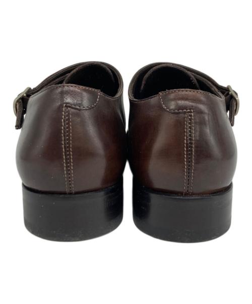 ISETAN MEN'S（イセタンメンズ）ISETAN MEN'S (イセタンメンズ) ダブルモンクストラップ ストレートチップ ブラウン サイズ:41の古着・服飾アイテム