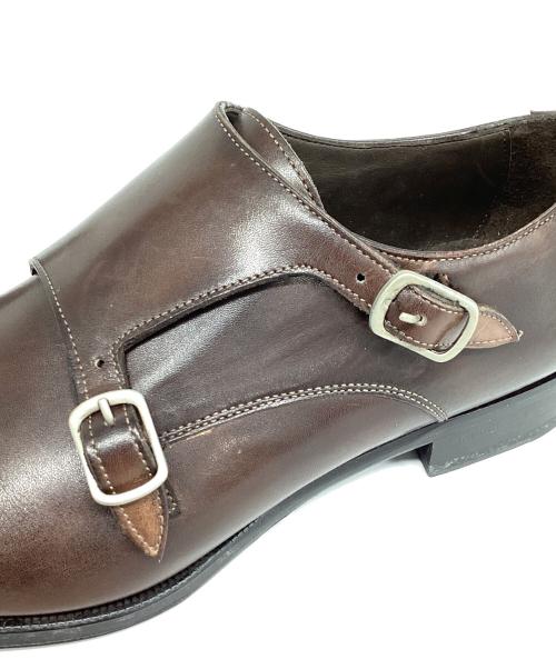 ISETAN MEN'S（イセタンメンズ）ISETAN MEN'S (イセタンメンズ) ダブルモンクストラップ ストレートチップ ブラウン サイズ:41の古着・服飾アイテム