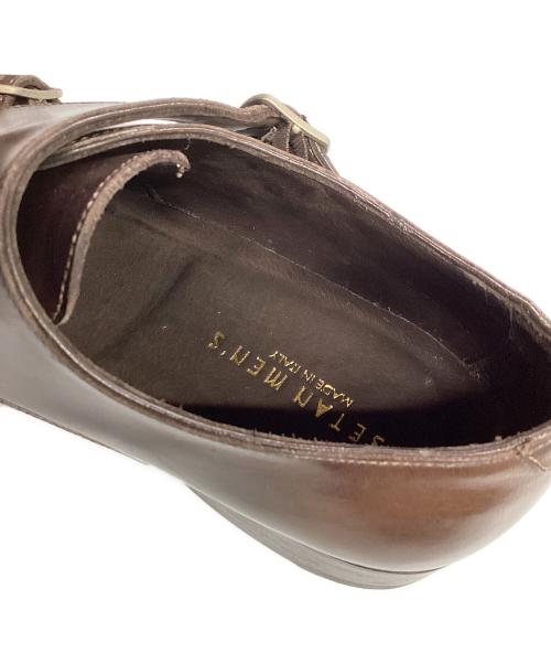 ISETAN MEN'S（イセタンメンズ）ISETAN MEN'S (イセタンメンズ) ダブルモンクストラップ ストレートチップ ブラウン サイズ:41の古着・服飾アイテム
