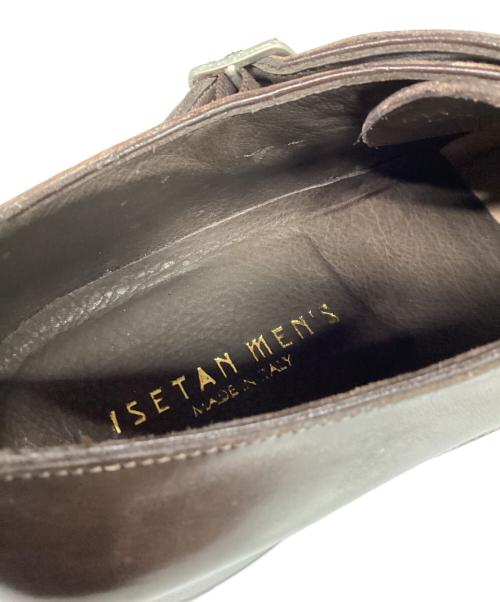 ISETAN MEN'S（イセタンメンズ）ISETAN MEN'S (イセタンメンズ) ダブルモンクストラップ ストレートチップ ブラウン サイズ:41の古着・服飾アイテム