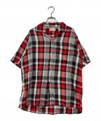 Sandy mac Donaldサンディマクドナルド）の古着「コットンチェックS/Sシャツ」｜レッド×ブラック