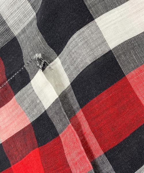 Sandy mac Donald（サンディマクドナルド）Sandy mac Donald (サンディマクドナルド) コットンチェックS/Sシャツ レッド×ブラック サイズ:Mの古着・服飾アイテム
