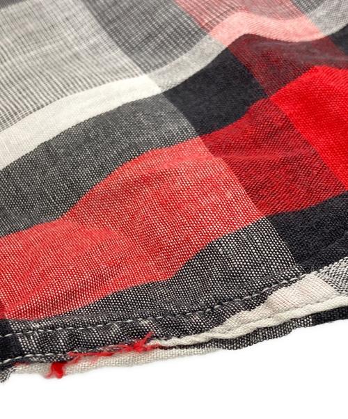 Sandy mac Donald（サンディマクドナルド）Sandy mac Donald (サンディマクドナルド) コットンチェックS/Sシャツ レッド×ブラック サイズ:Mの古着・服飾アイテム