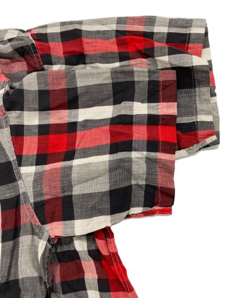 Sandy mac Donald（サンディマクドナルド）Sandy mac Donald (サンディマクドナルド) コットンチェックS/Sシャツ レッド×ブラック サイズ:Mの古着・服飾アイテム
