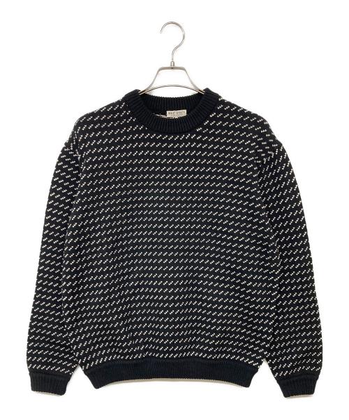 BEAUTY&YOUTH（ビューティーアンドユース）BEAUTY&YOUTH (ビューティーアンドユース) バーズアイパターンセーター ブラック サイズ:Sの古着・服飾アイテム