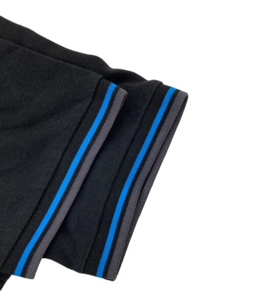 FRED PERRY（フレッドペリー）FRED PERRY (フレッドペリー) ポロシャツ ブラック×ブルー サイズ:40の古着・服飾アイテム