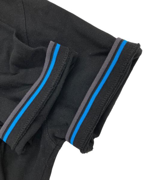 FRED PERRY（フレッドペリー）FRED PERRY (フレッドペリー) ポロシャツ ブラック×ブルー サイズ:40の古着・服飾アイテム